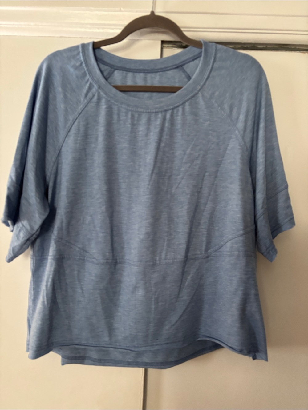 Light Blue Women's Relaxed Short Sleeve Top